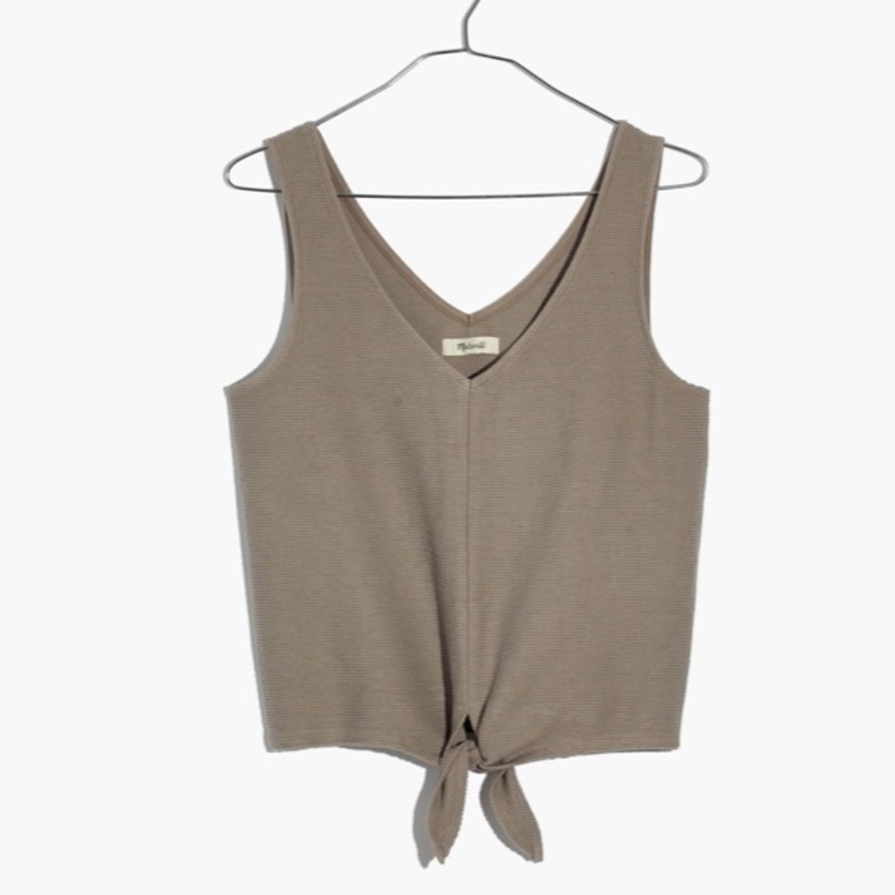 Madewell Texture & Thread Tie-Front Tank Top